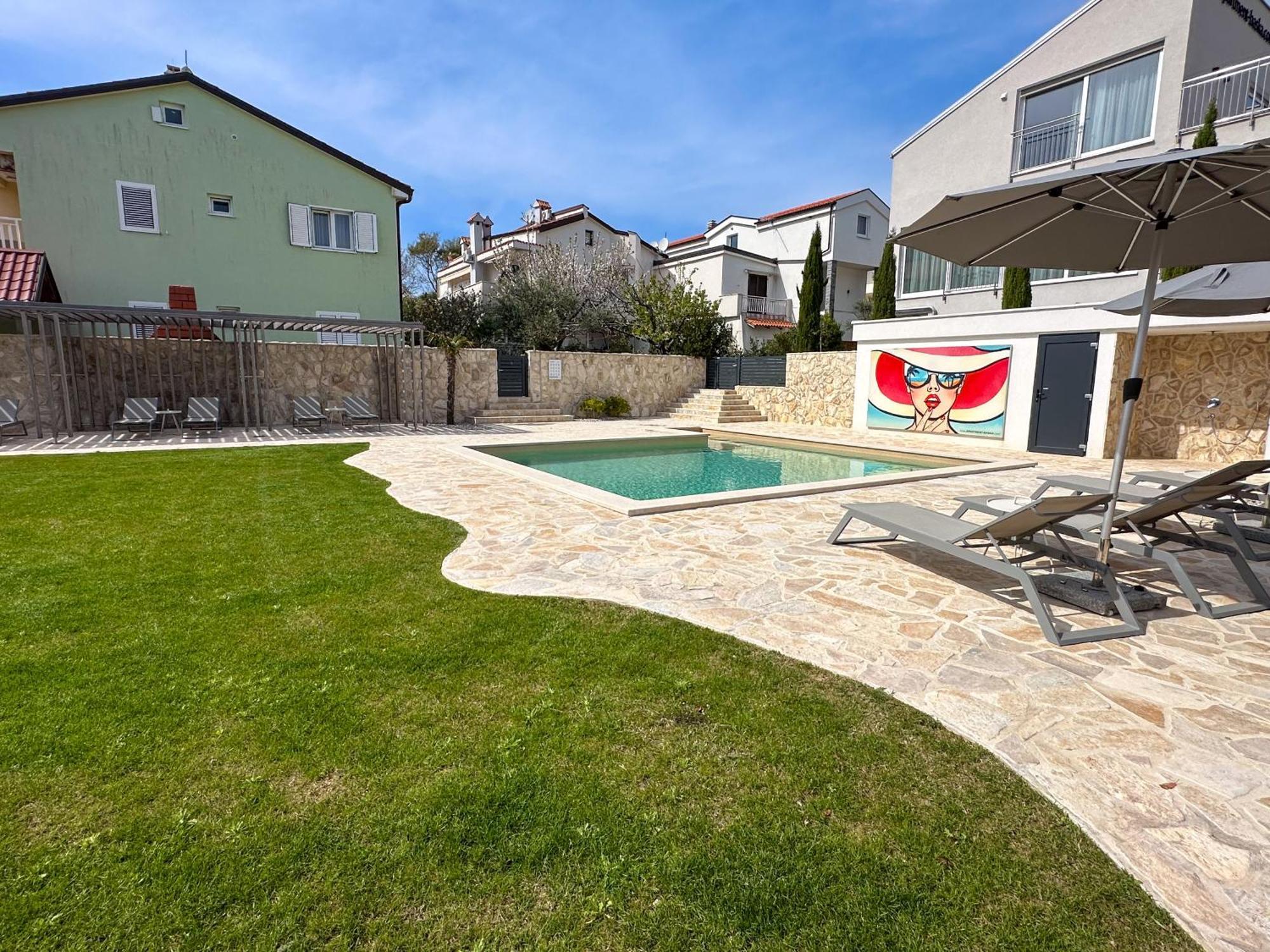 Apartment Baska Mit Poolarea - Krk, Kroatien Esterno foto