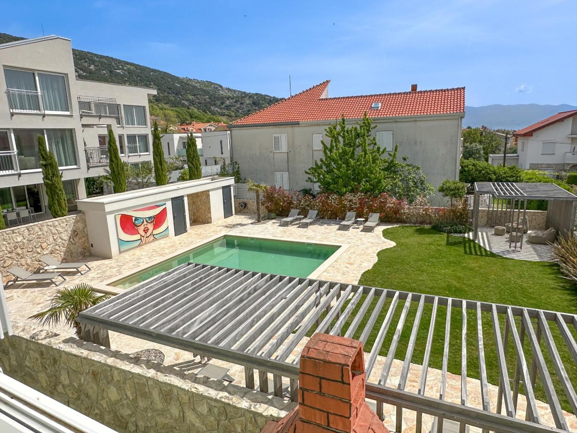Apartment Baska Mit Poolarea - Krk, Kroatien Esterno foto